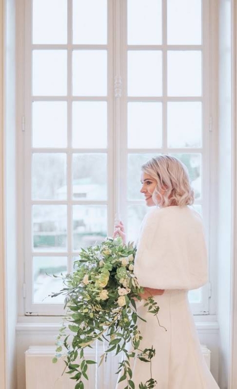 Tenue de mariage hiver - Château de Rajat (69), Bourgoin-Jallieu, Mélanie Orsini